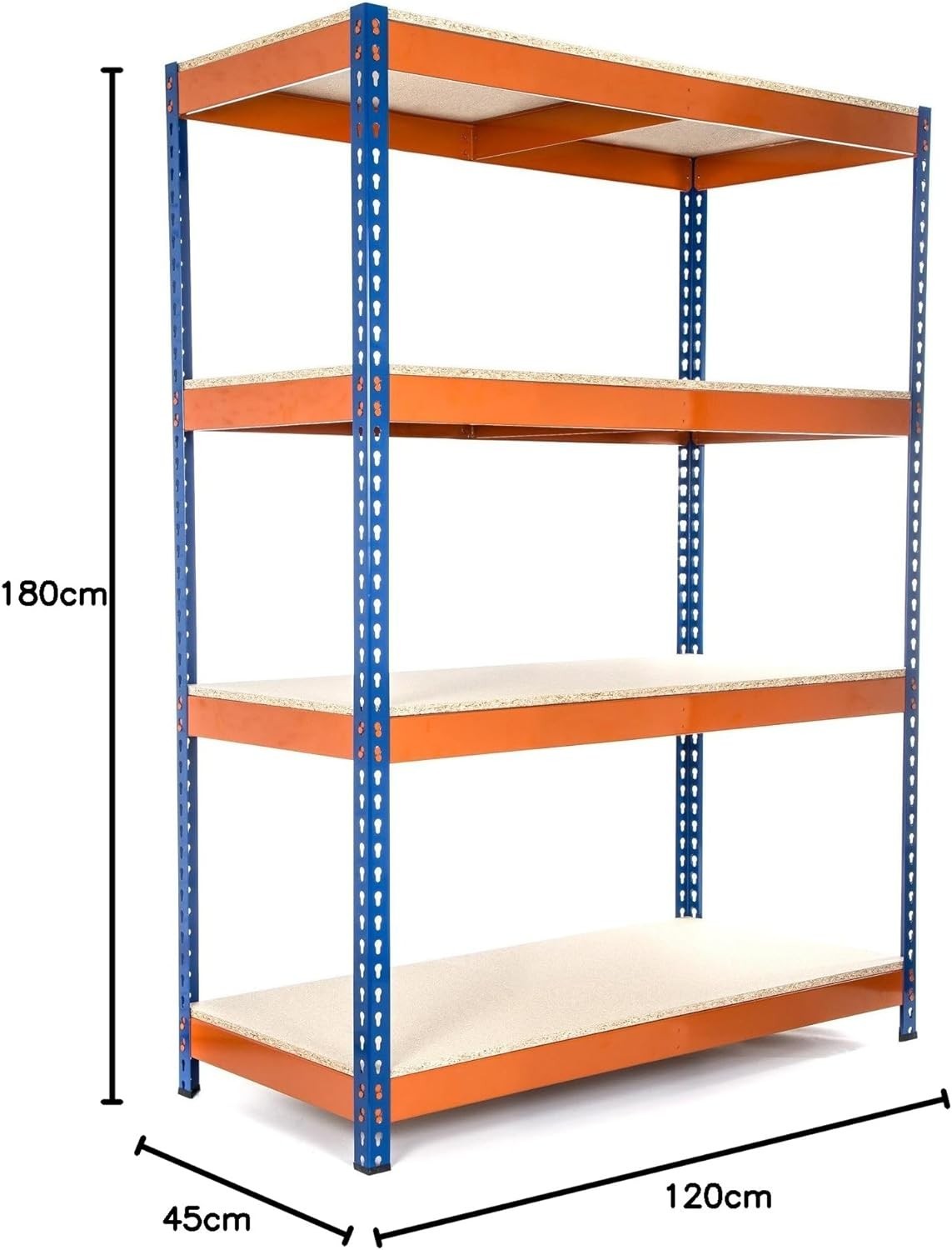 Freestanding 4-Tier Garage Shelf 400KG per Shelf 180x90x45cm Metal