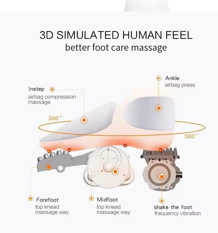 Foot & Calf Massager Heated Shiatsu Vibration Kneading Jet Black