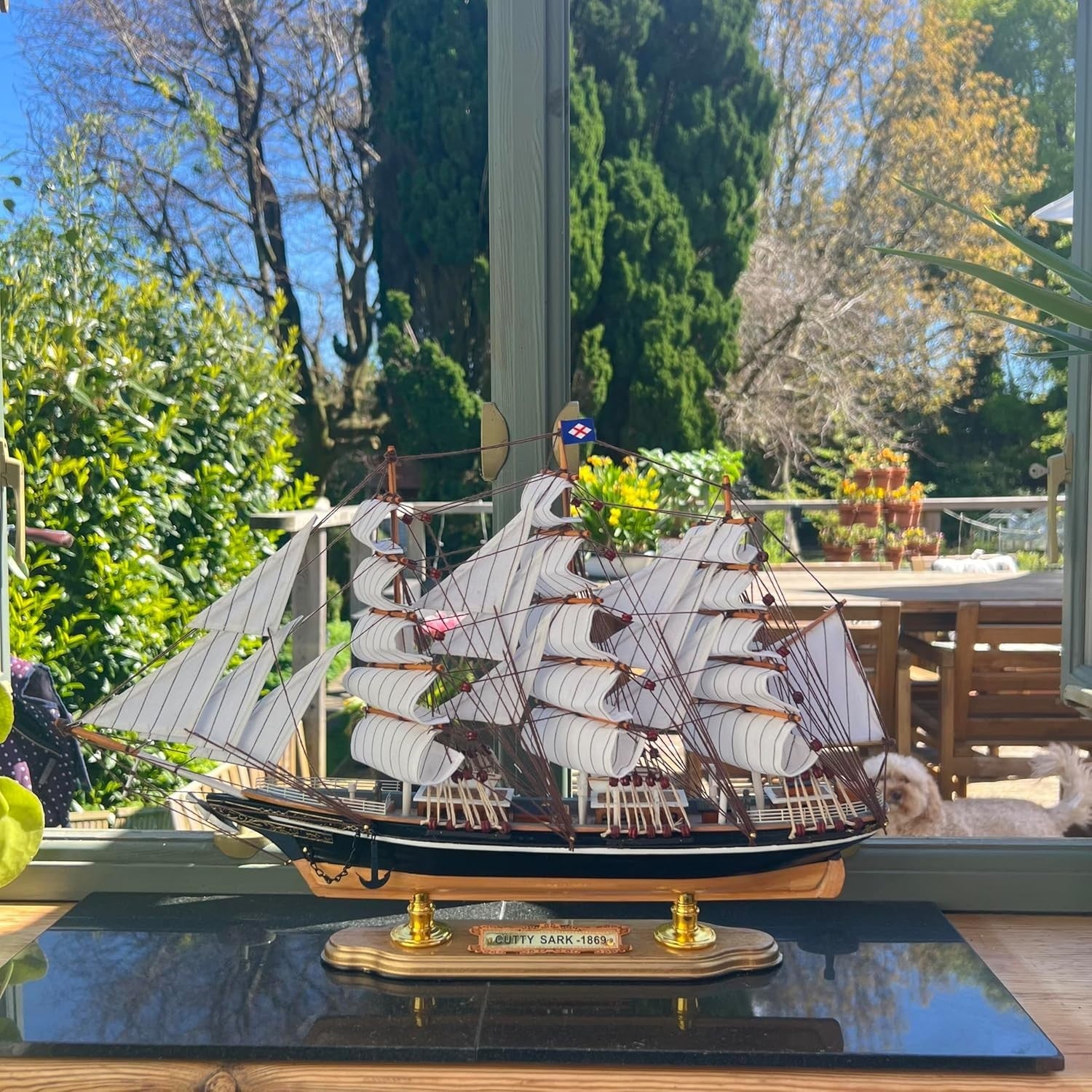 Cutty Sark Model Ship 52cm | Fully Rigged Nautical Sailboat Decor Yatch