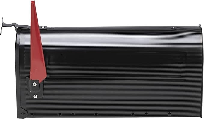 Lockable Black Aluminium Mailbox – Weatherproof, Large Capacity, Post Mounted