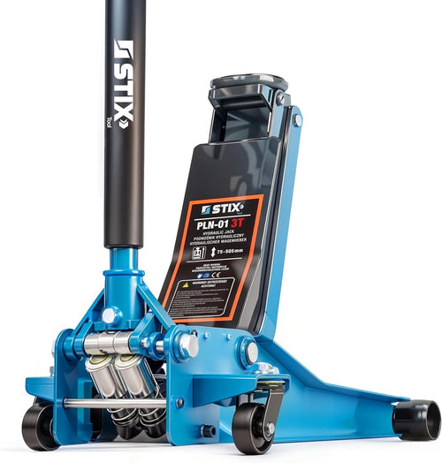 3 Ton Low Profile Trolley Jack Double Piston Quick Lift 75–505mm Heavy Duty