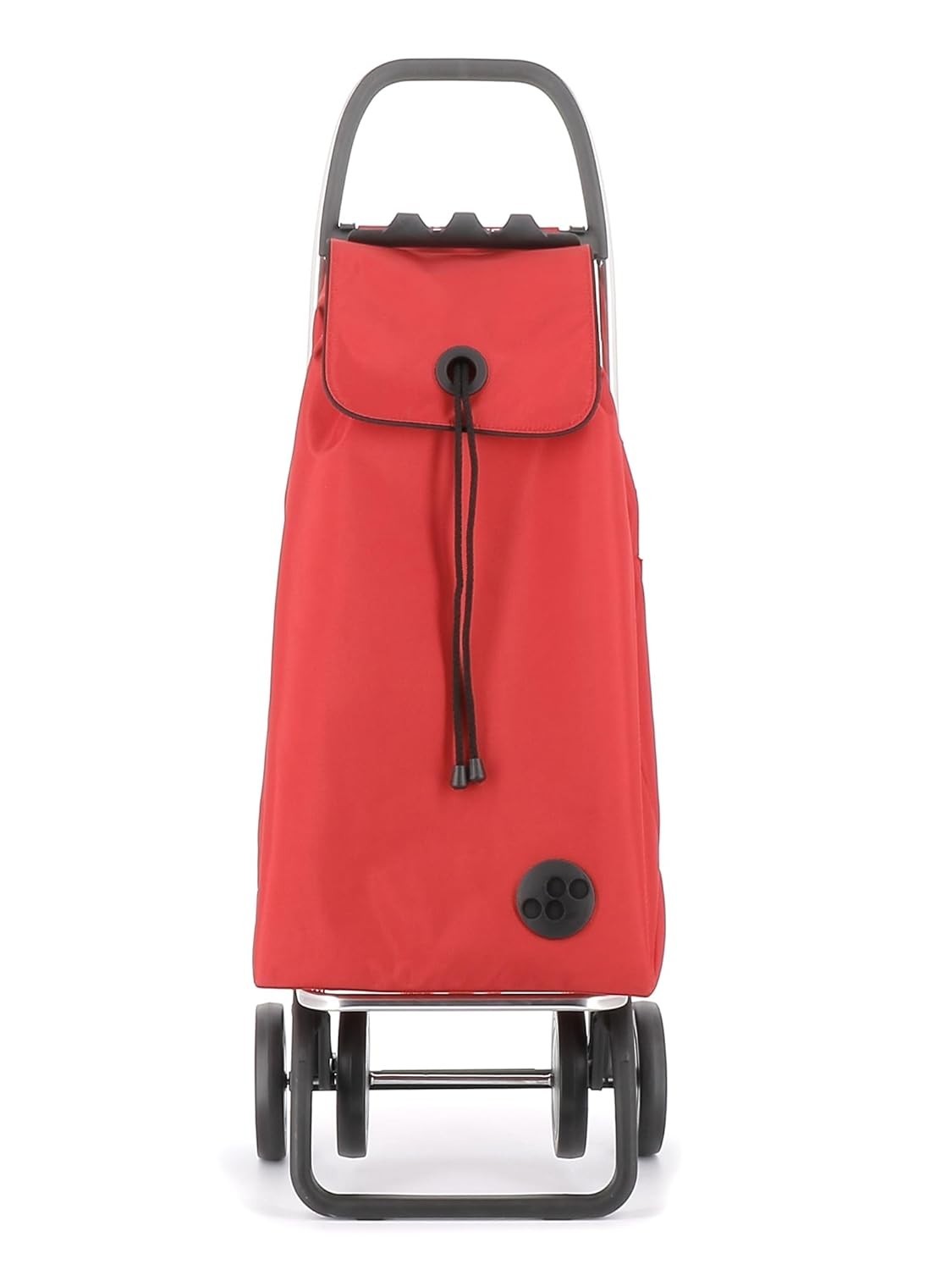 Foldable 4-Wheel Shopping Trolley – Lightweight Aluminium, Red