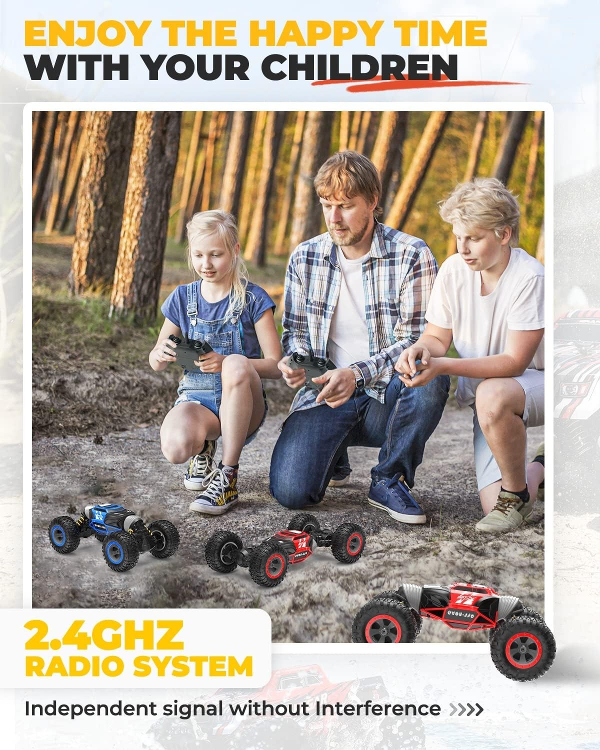 4WD Remote Control Car for Kids - High Speed, Crashproof, Dual Motors