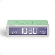 Flip Digital Alarm Clock Reversible On Off Touch Snooze Rechargeable Mint