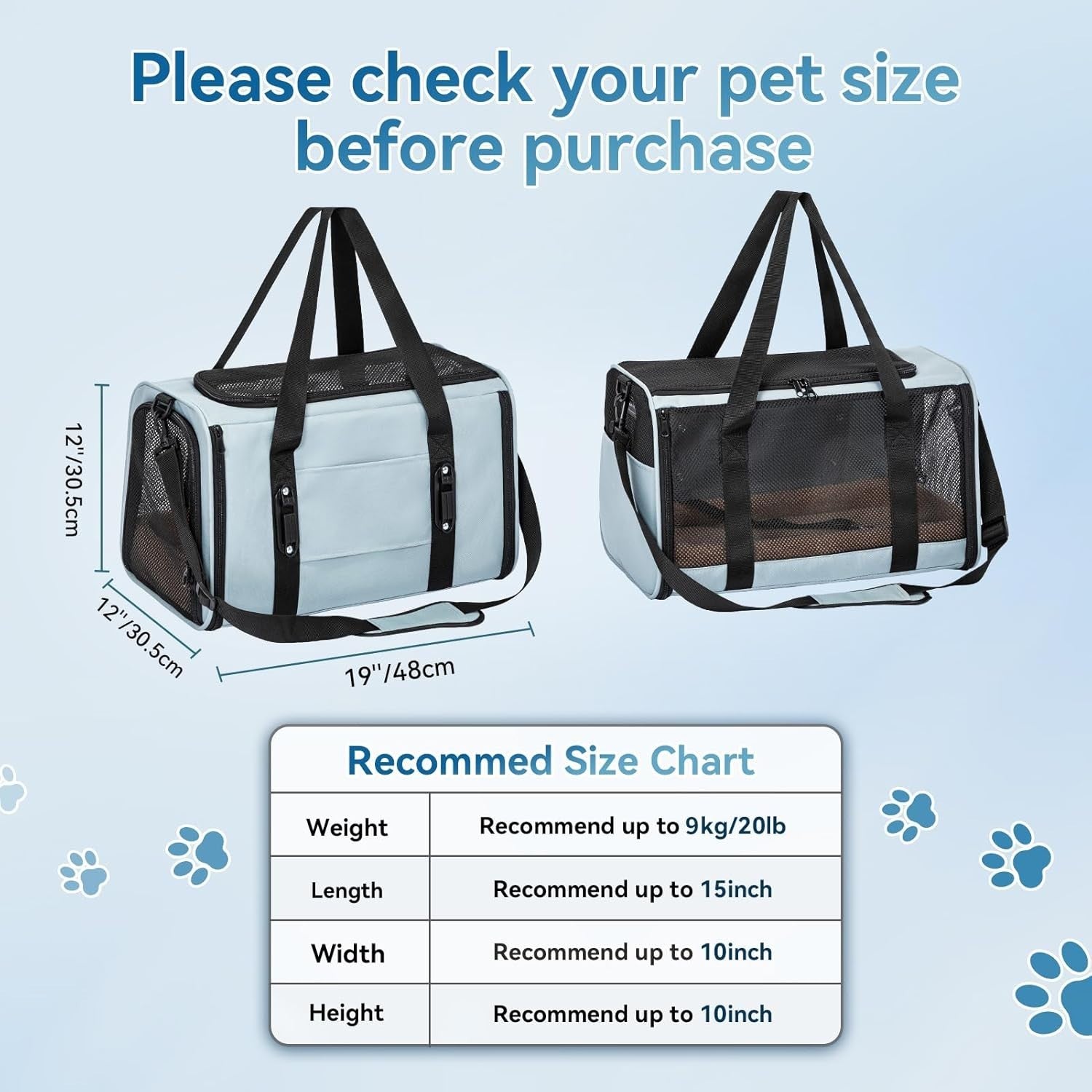Large Cat Car Carrier Escape Proof Travel Seat Airline Approved