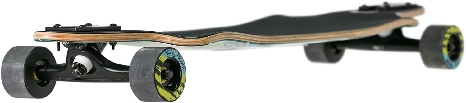 36" Drop-Through Longboard Complete 10" Wood Green Downhill & Freeride