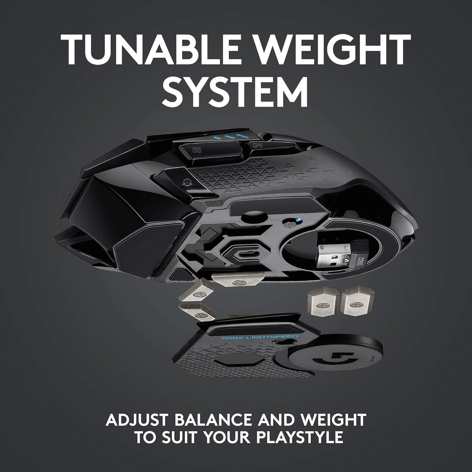 Wireless Gaming Mouse 25600 DPI RGB 11 Buttons HERO Sensor