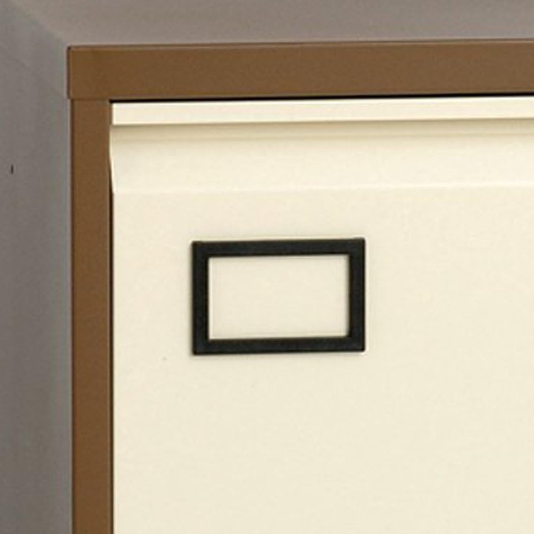 Coffee Cream Steel 2 Drawer Filing Cabinet Lockable Office File Storage