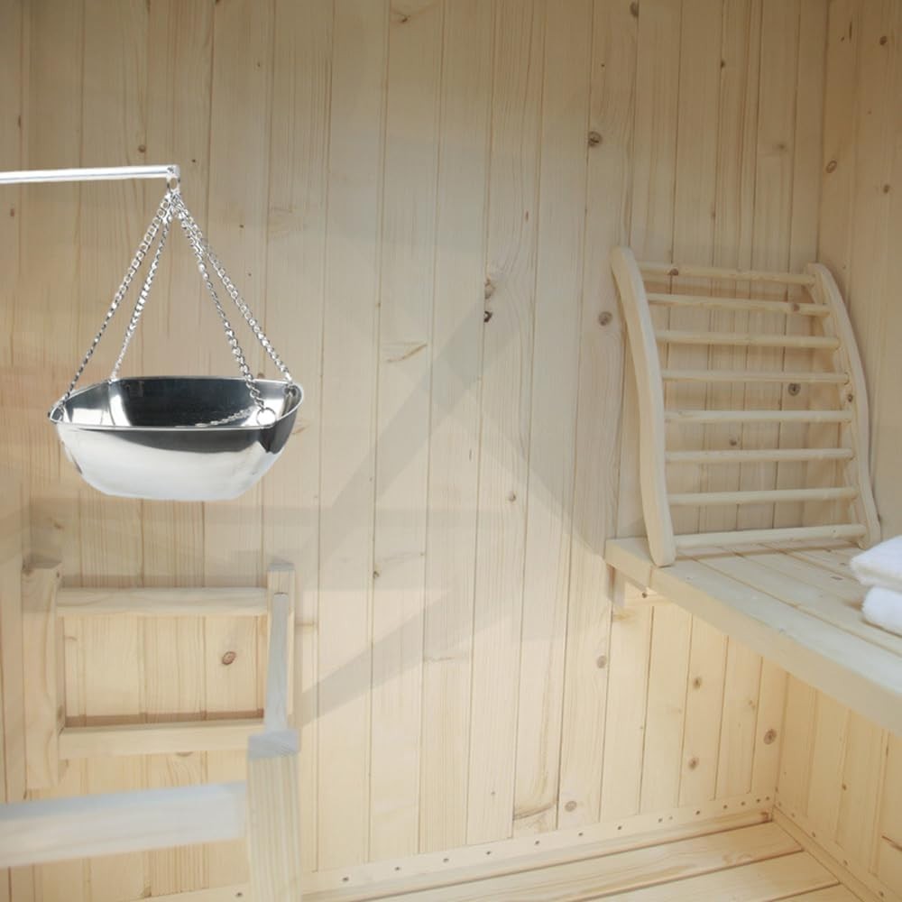 Square 20cm Stainless Steel Sauna Aroma Bowl w/ Adjustable Swing Arm