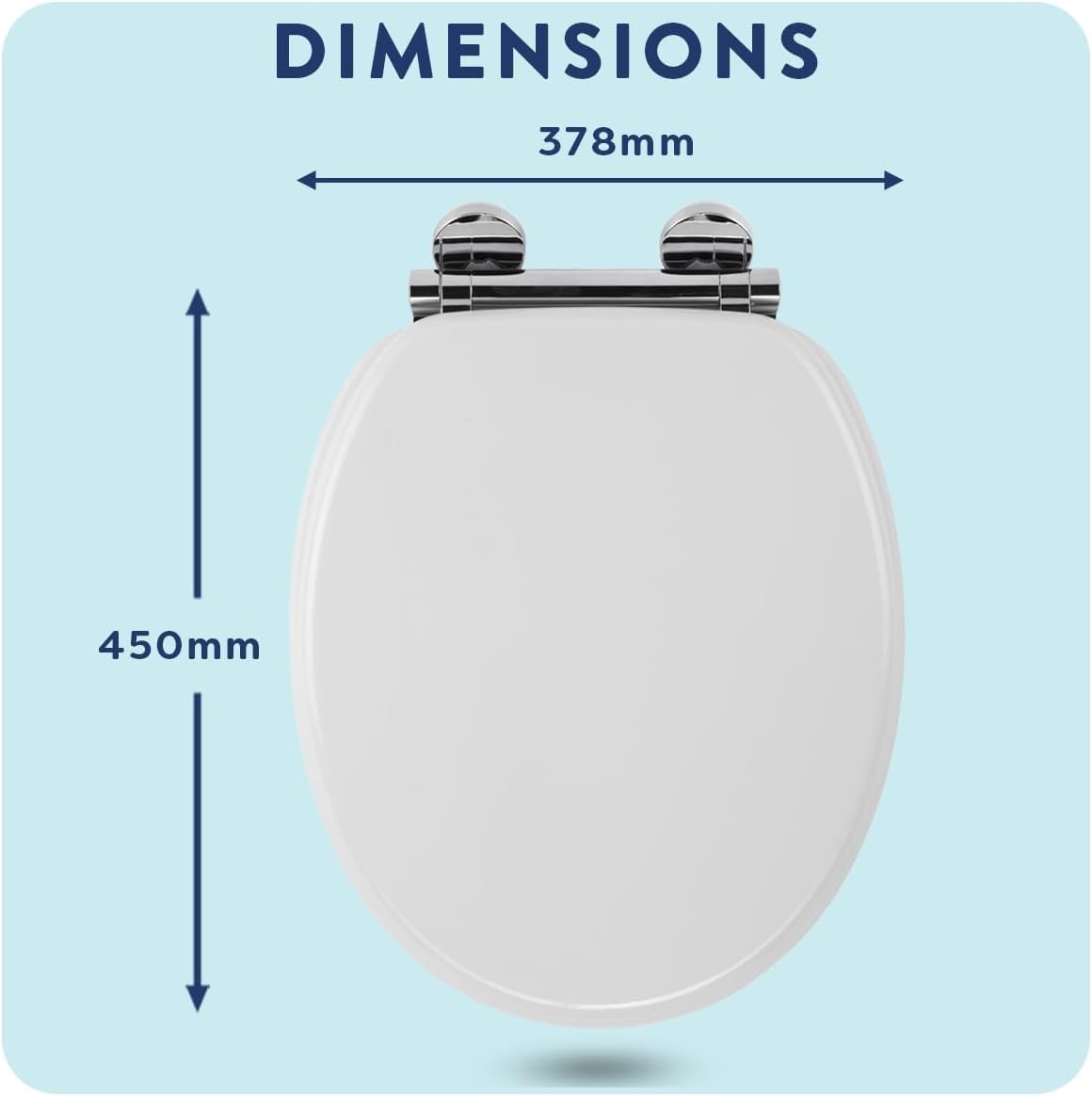Lucerne White Wooden Toilet Seat Oval Soft Close Quick Release Antibacterial