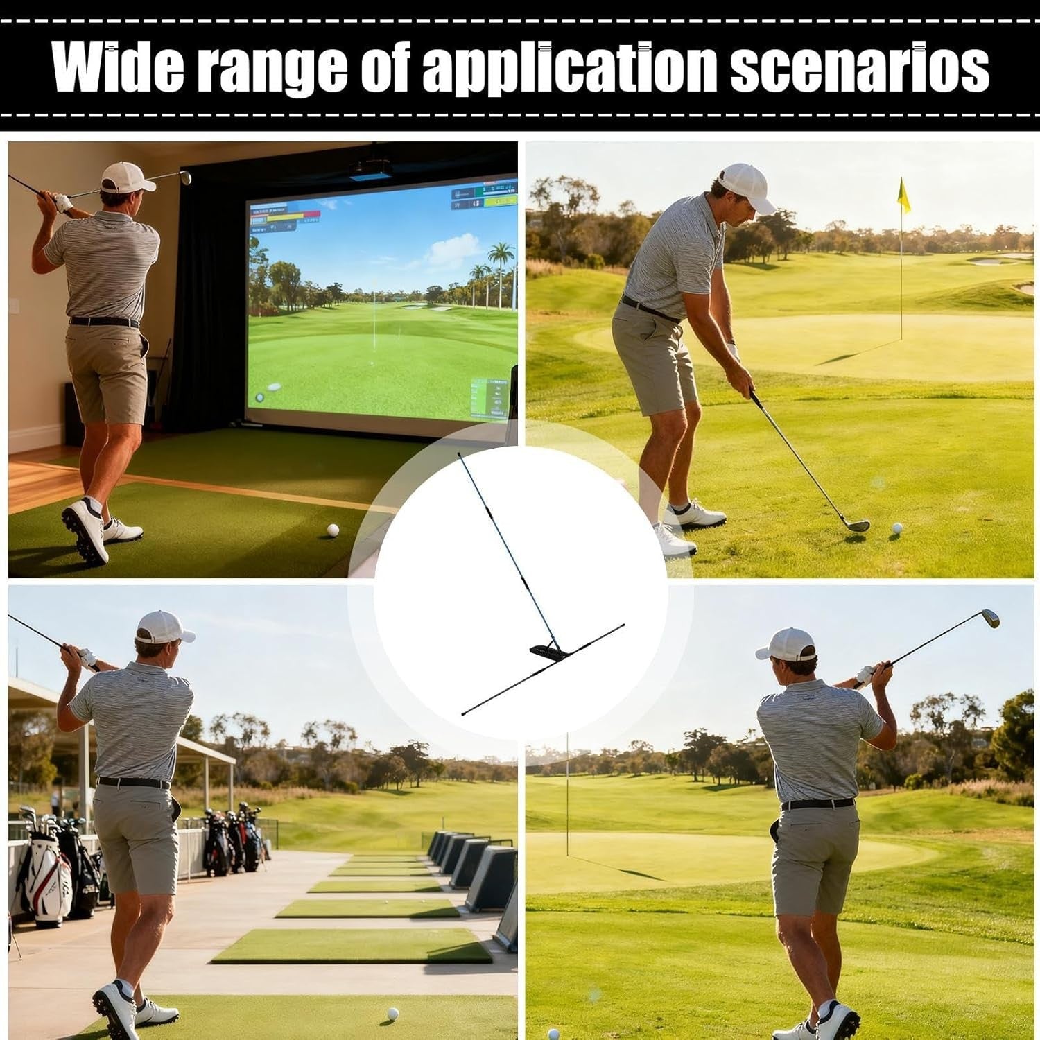 Golf Alignment Sticks Foldable Swing Plane Rods