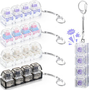 4pcs LED Keyboard Clicker Fidget Toy Stress Relief Keychain Set