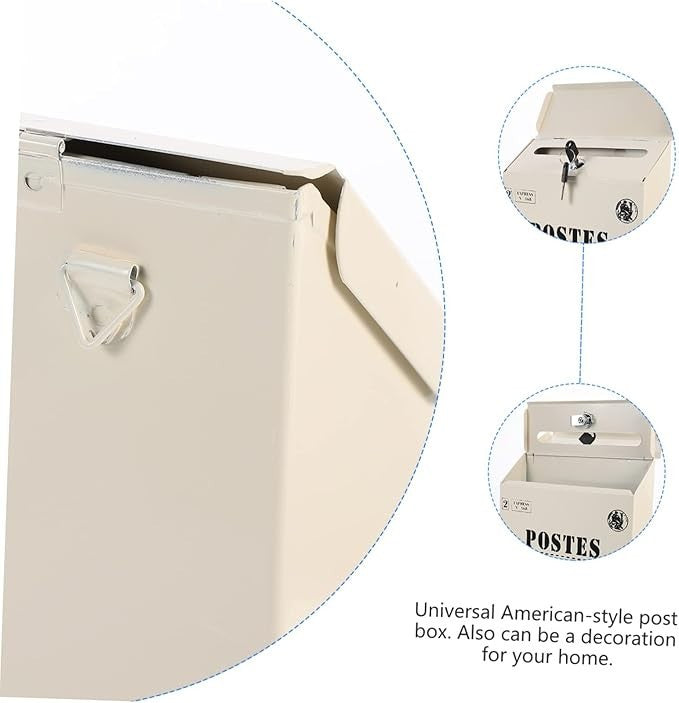 Lockable Wall Mount Mailbox Suggestion Box – Iron, Secure, Stylish, Easy Install