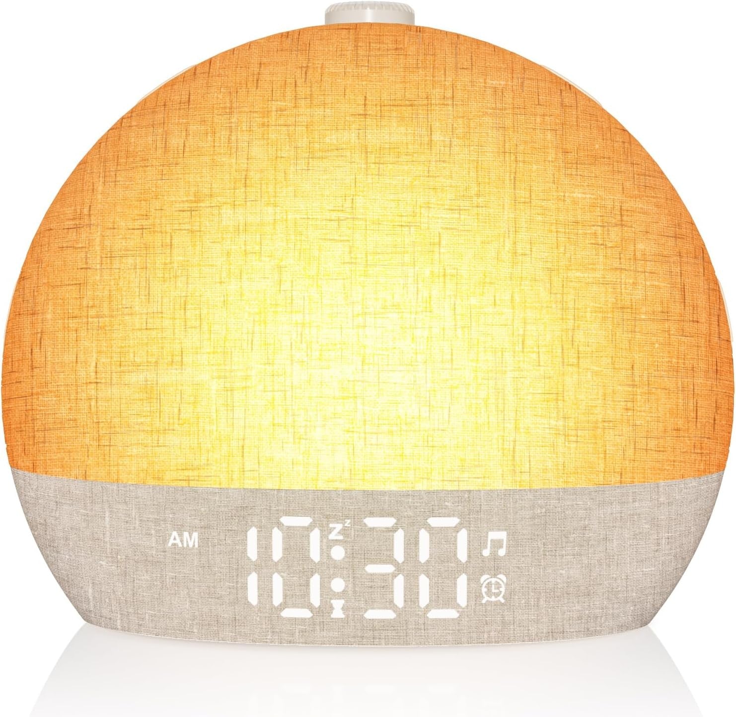 Sunrise Wake Up Light Alarm Clock White Noise Sleep Aid Yellow Lamp