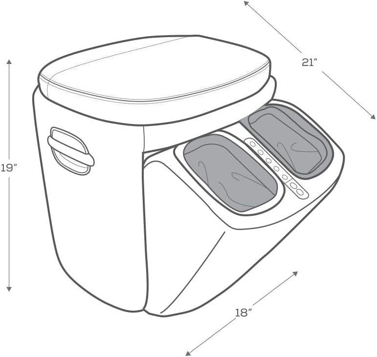 Luxury Ottoman Foot Massager with Heat & Air Compression Auto Programs