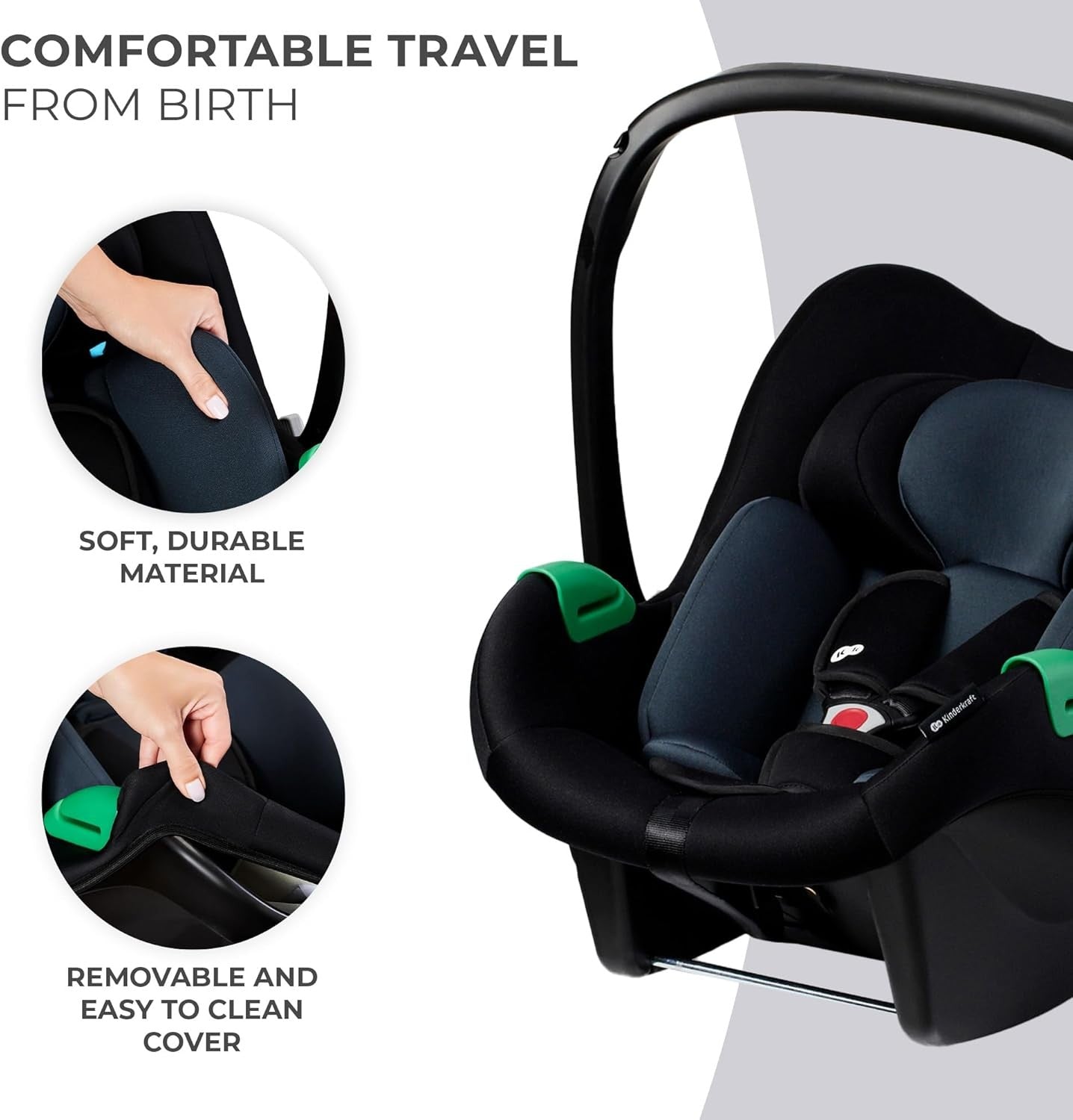 i-Size Baby Car Seat ISOFIX Base Rear Facing 40–75cm Newborn Black
