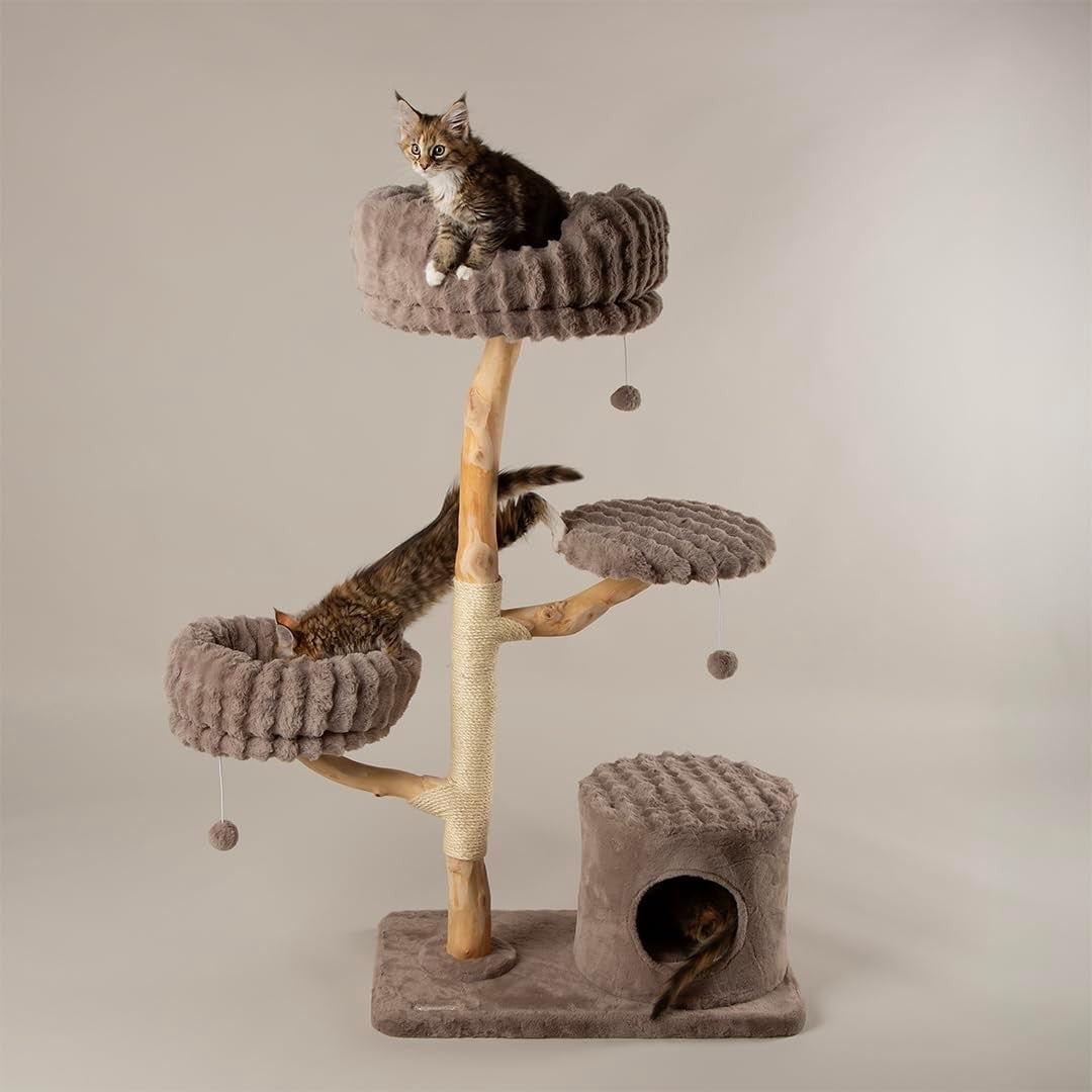 Luxury Large Cat Tree Scratching Tower Plush Beds Sisal Post Condo