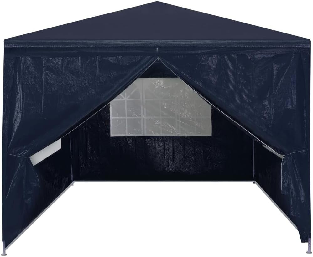 3x6m Garden Party Tent Gazebo Pavilion PE Roof Steel Frame w/ Sides