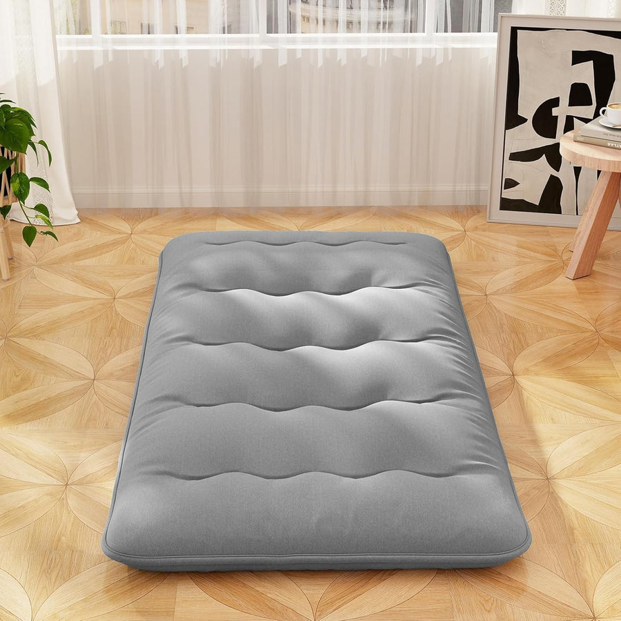 10cm Thick Foldable Japanese Tatami Futon Mattress Small Double Grey Pad