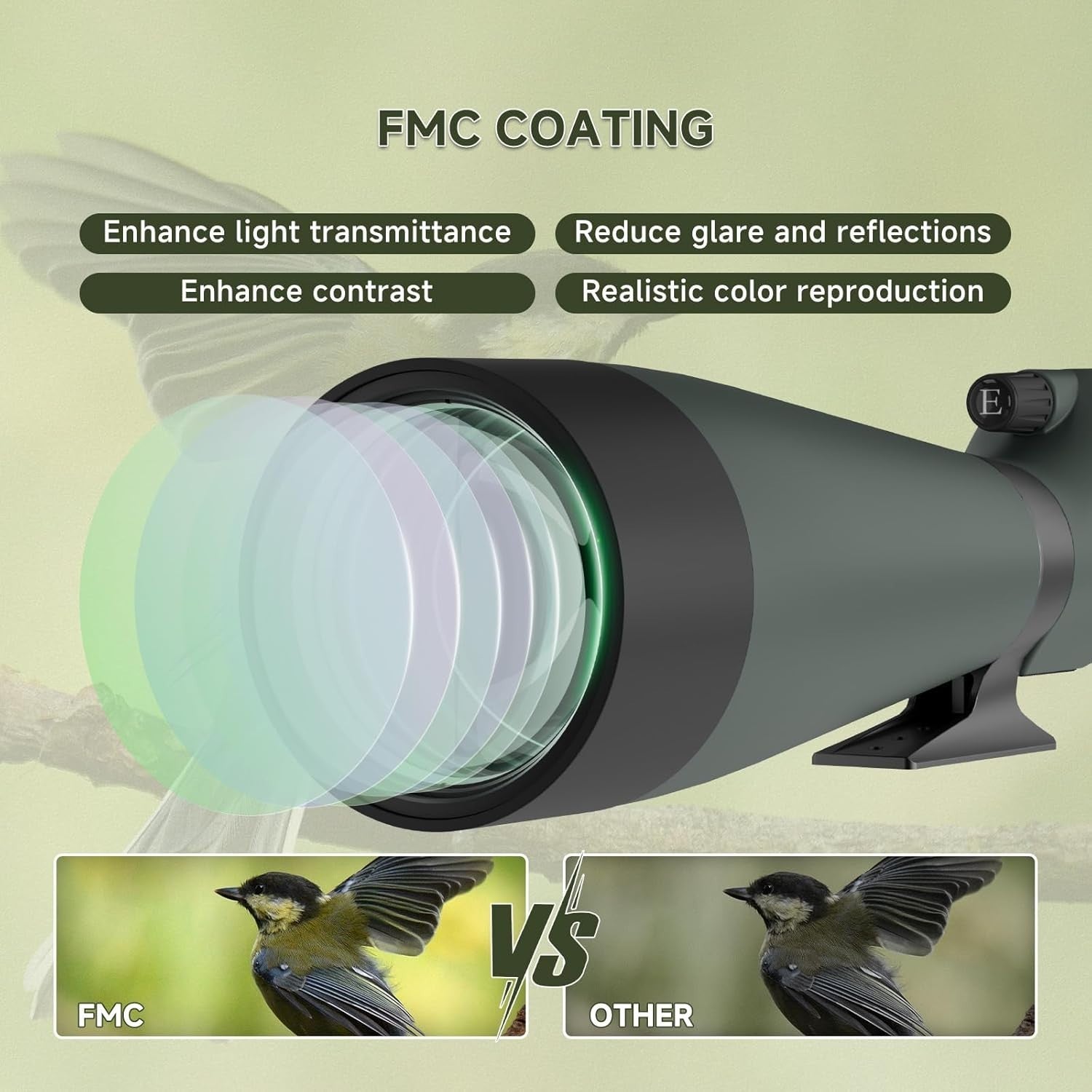 SV28 25-75x100 Black Spotting Scope HD Bak4 FMC Tripod