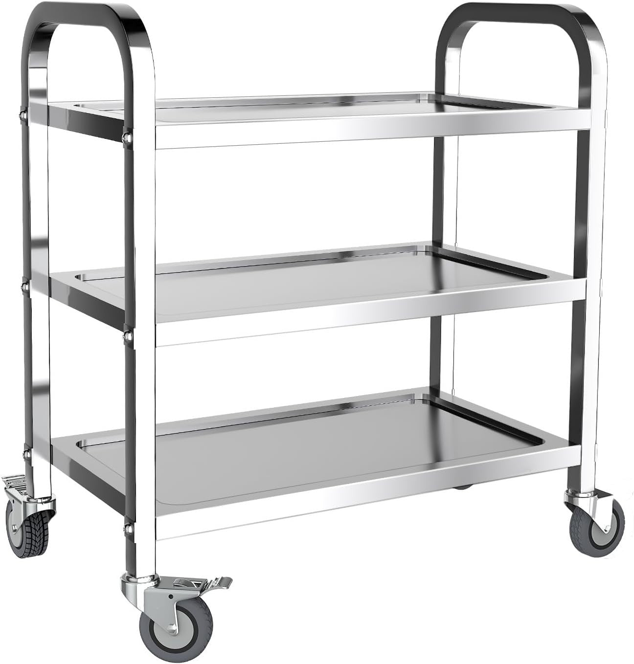 Large Stainless Steel 3 Tier Catering Trolley 500KG