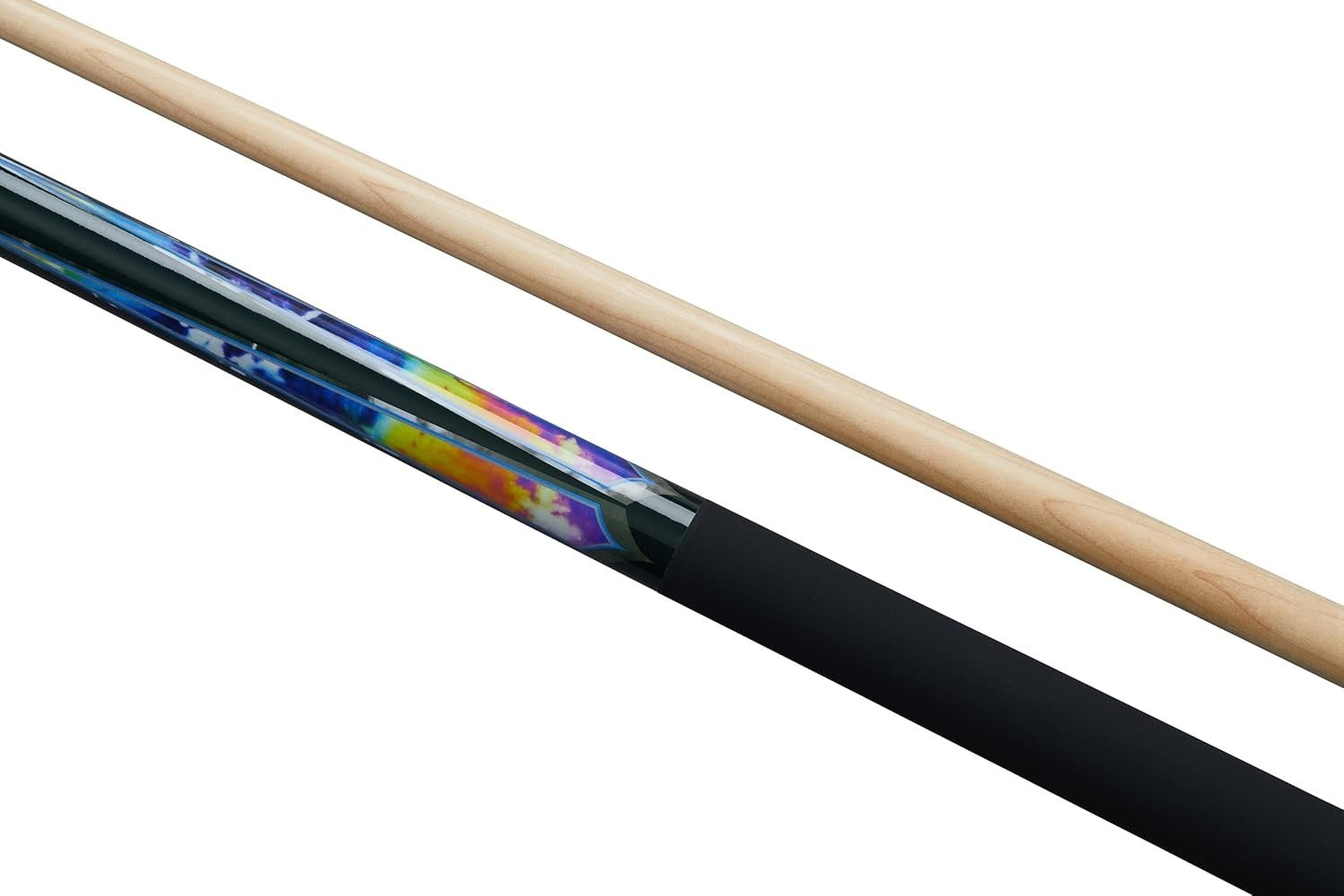 57" Pool Cue 10mm Tip Maple Shaft Ramin Butt 2-Piece Rubber Grip