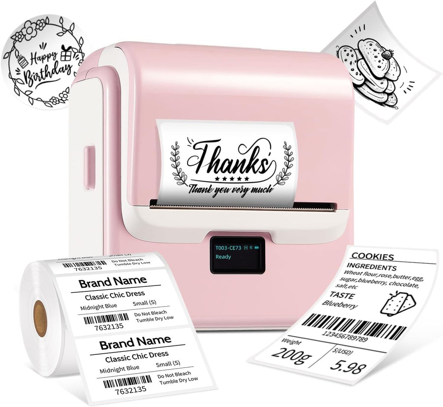 T003 Thermal Label Maker – Bluetooth & USB Mini Portable Printer