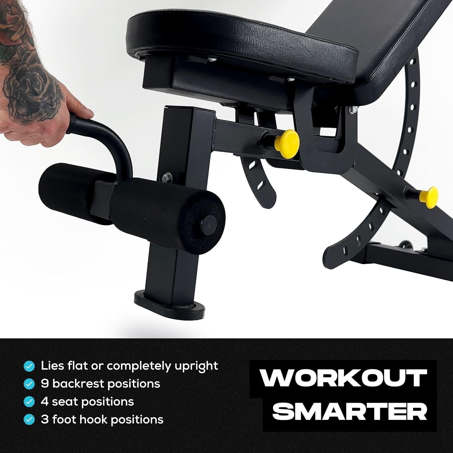 Heavy Duty Adjustable Workout Bench 450kg Multi-Position Home Gym