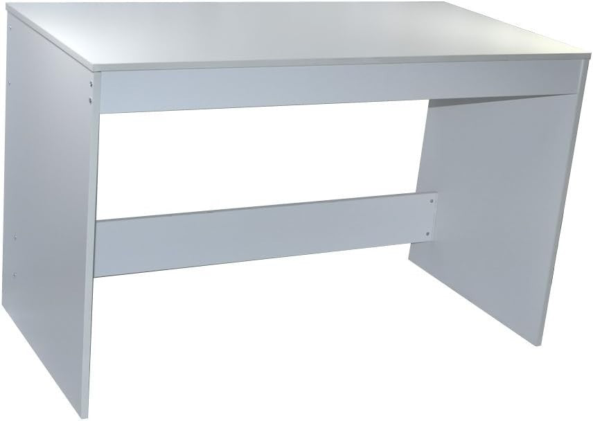 White Computer Desk 120x60cm Easy Clean Table with Drawer Home Office