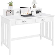 White Computer Desk 4 Drawer Home Office Table Hutch Laptop Workstation