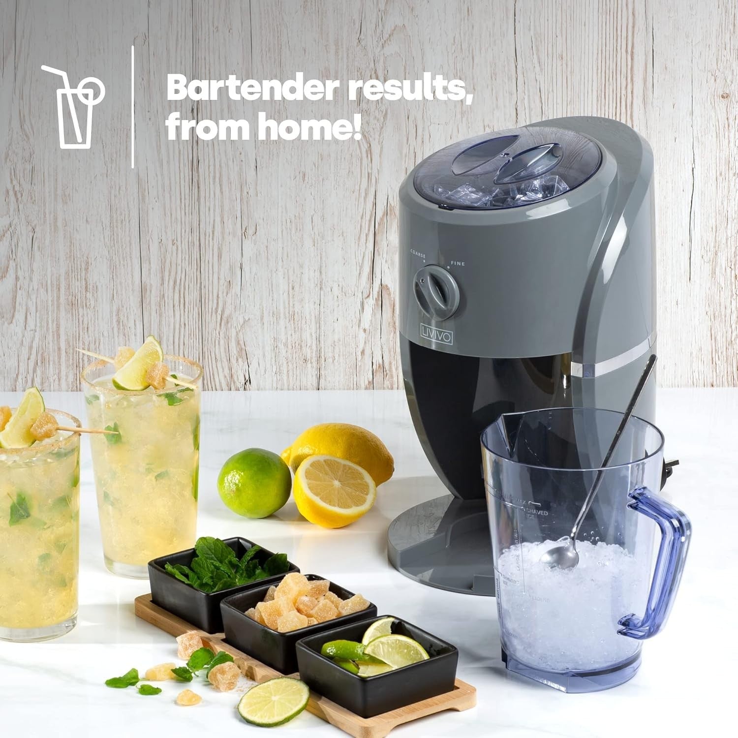 Electric Ice Crusher Snow Cone Slush Machine 1L Hopper Dual Modes