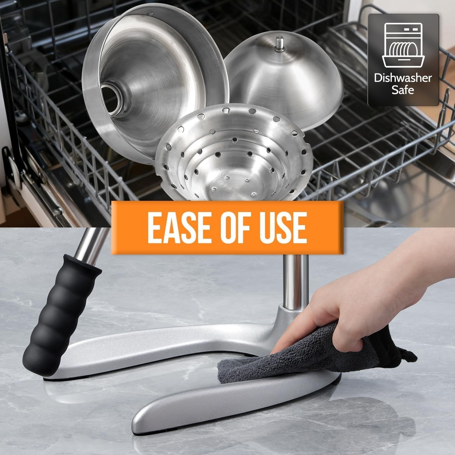 Manual Citrus Juicer Heavy Duty Stainless Steel Max Juice Press