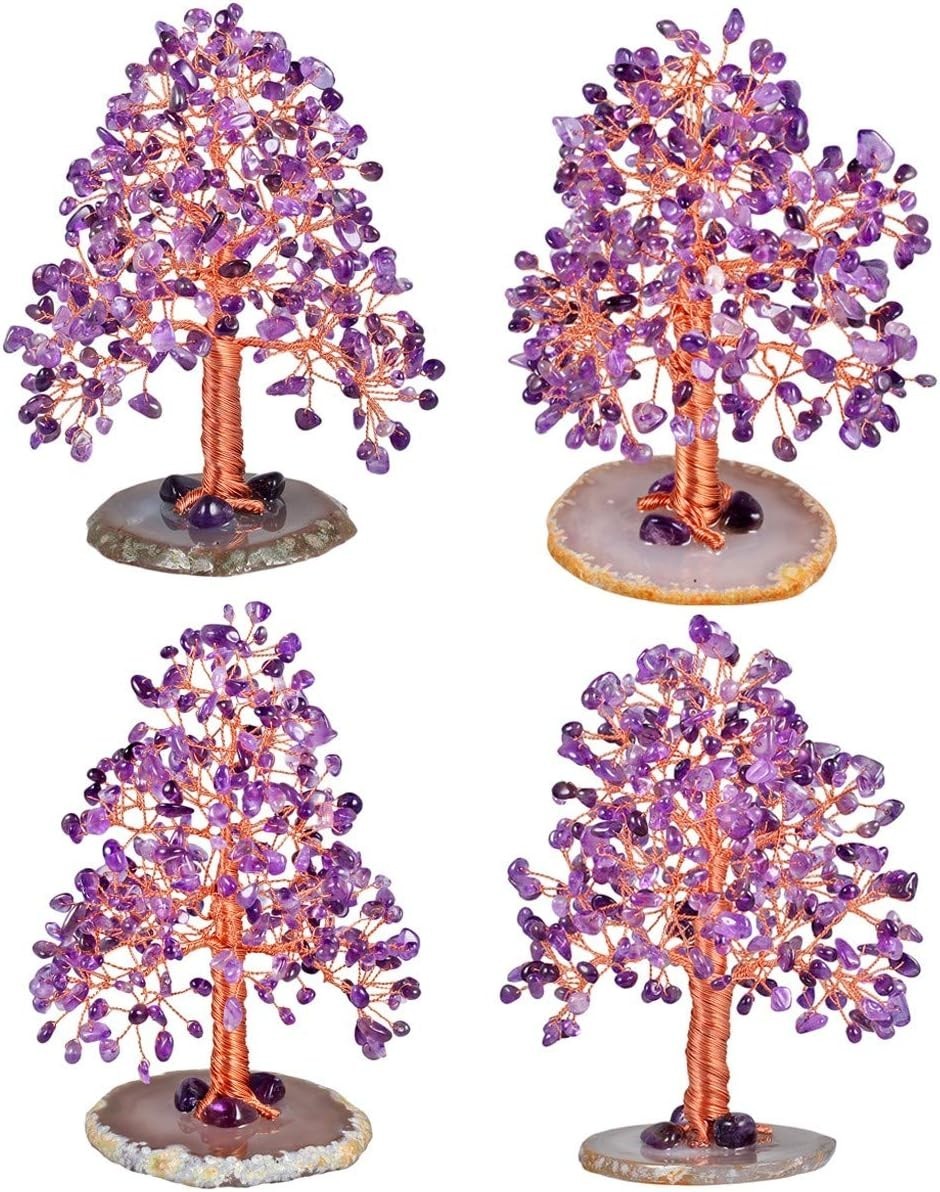 Rose Quartz Crystal Money Tree • Feng Shui Gemstone Decoration