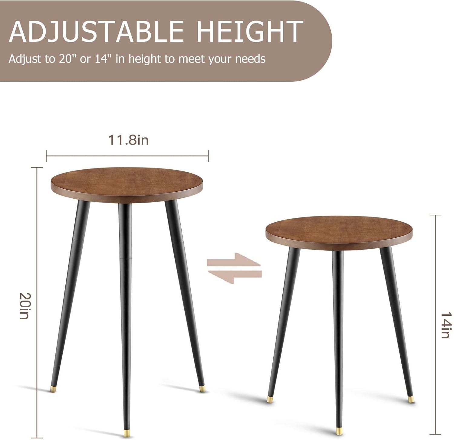 KINNARY Tall Plant Stand Indoor, Mid Century Wood Plant Stand Plant Table for Fl