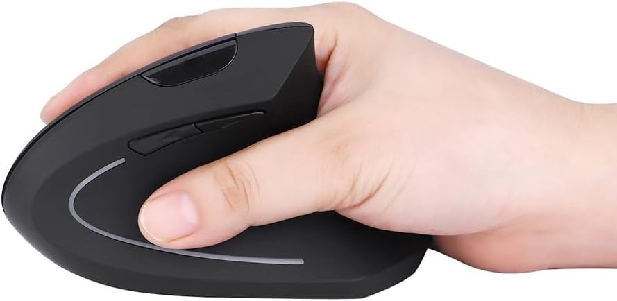 USB C Vertical Ergonomic Wireless Mouse 2.4G Silent Comfort Grip