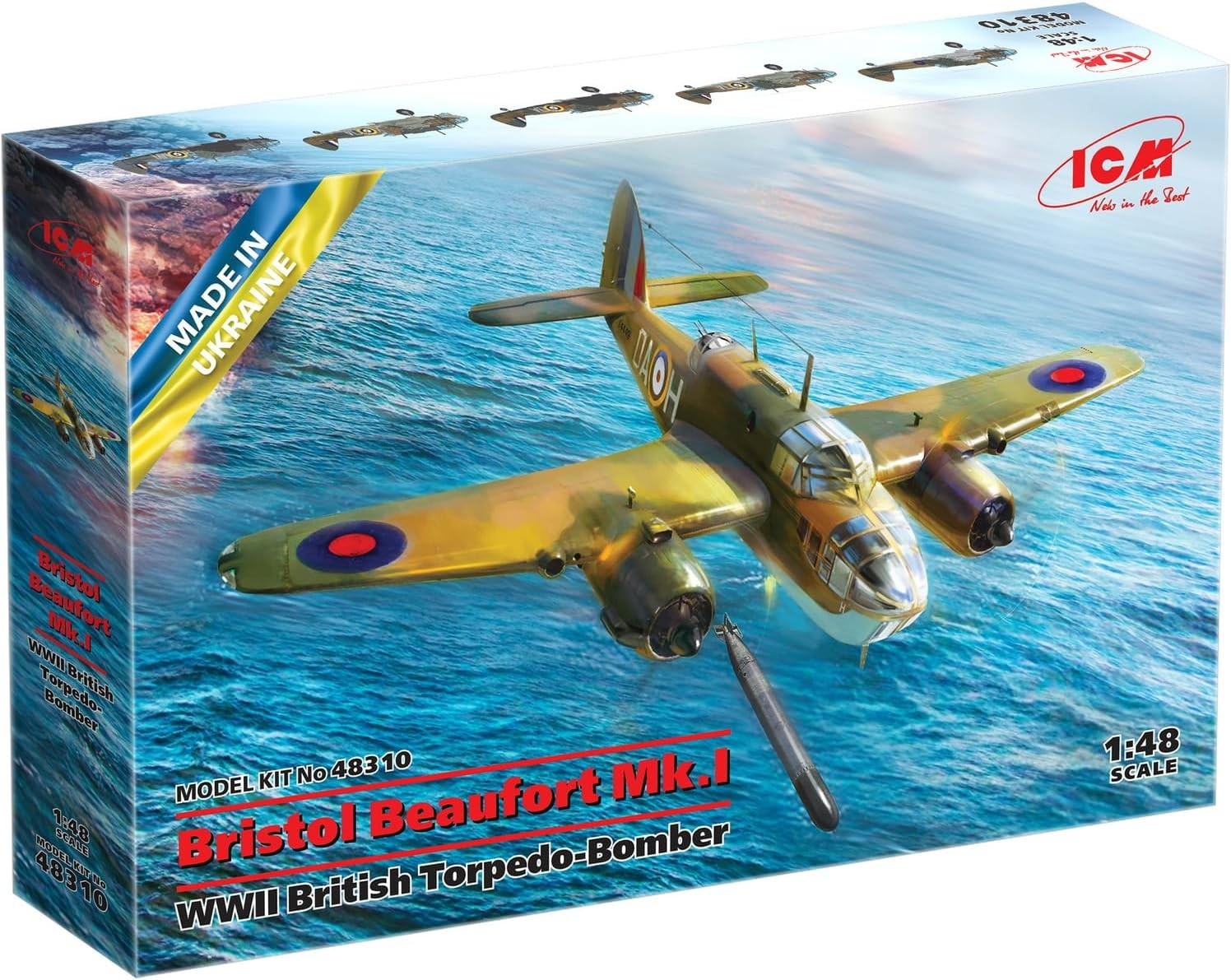 WWII 1:48 Scale Torpedo Bomber Model Kit Military Aircraft Collector Set