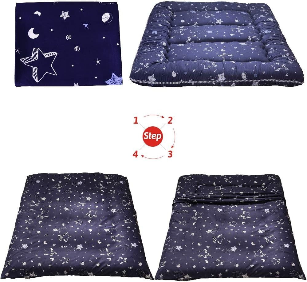 King Size Japanese Floor Mattress Futon, Thick Tatami Pad, Foldable & Portable