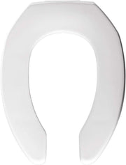 Commercial Elongated Toilet Seat White Open Front Heavy Duty
