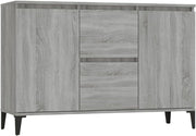 Grey Sonoma Sideboard Cabinet with Drawers – Modern Storage for Living Room