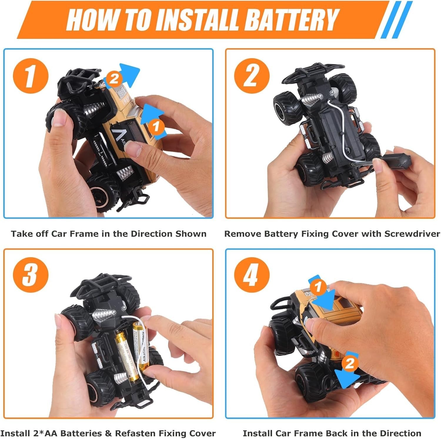 Off-Road RC Car, 4-Channel Racing Toy for Kids Ages 3–8