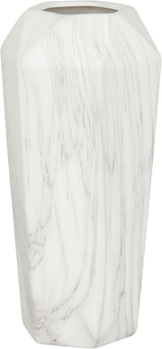 Tall White Stoneware Vase Modern Minimalist Floor Decor 14in Home Accent