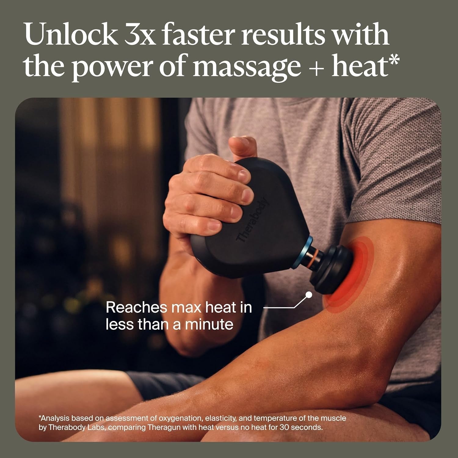 Heated Mini Massage Gun Deep Tissue Percussion Ultra Portable Muscle Relief