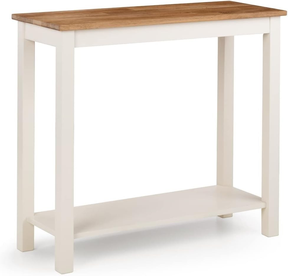 Stylish Oak Console Table 90x30x80cm with Shelf for Entryway & Living Room