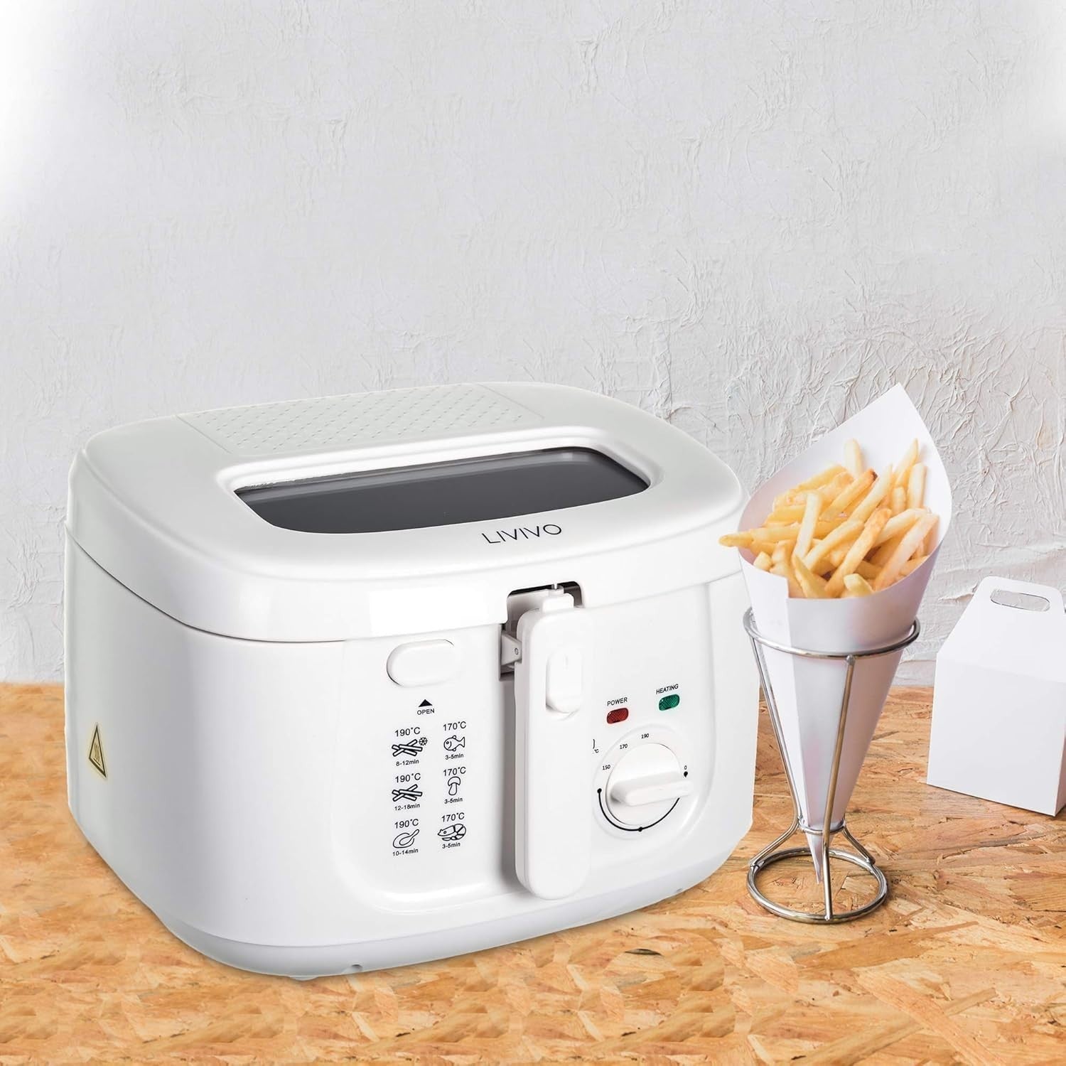 Electric Deep Fat Fryer 2.5L Non-Stick Oil Cooker with Viewing Window