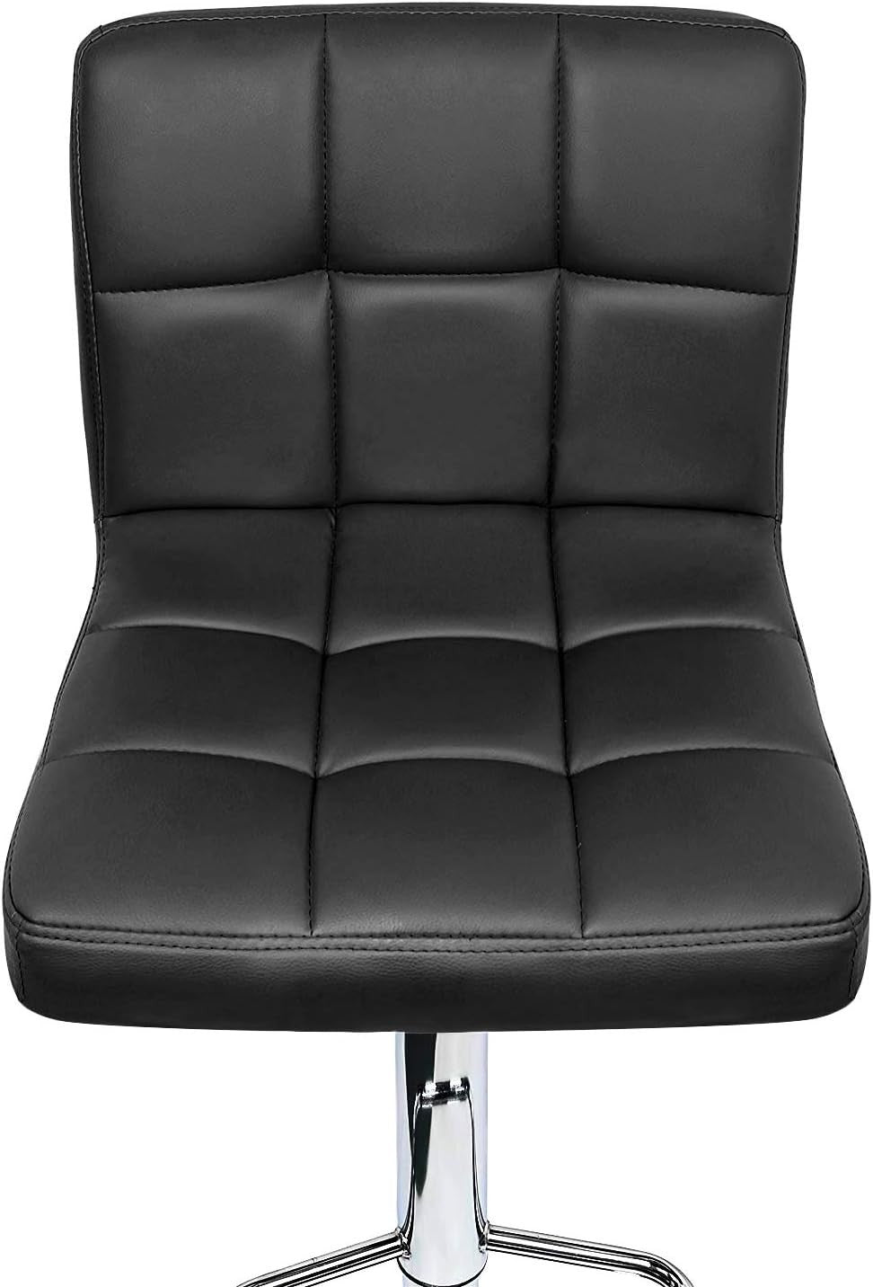 Adjustable Bar Stools Set of 2 Swivel Gas Lift Black Chairs