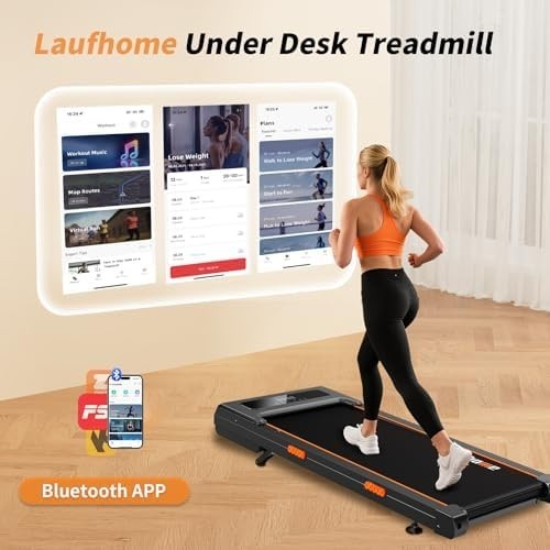 Compact Under Desk Walking Treadmill 12% Incline 320LBS Shock Absorbent