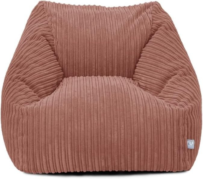Blush Pink Kids Corduroy Bean Bag Chair Snuggle Armchair Washable Seat