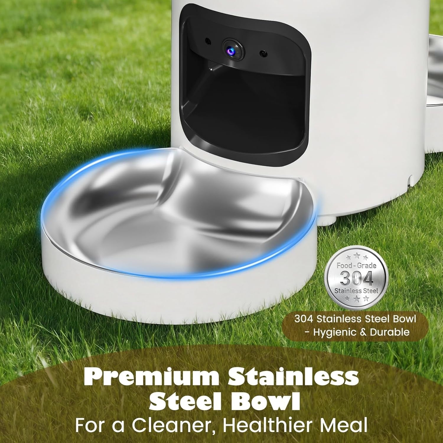 Automatic Cat Feeder Camera 6L Dual Bowl WiFi App Control 1080P HD