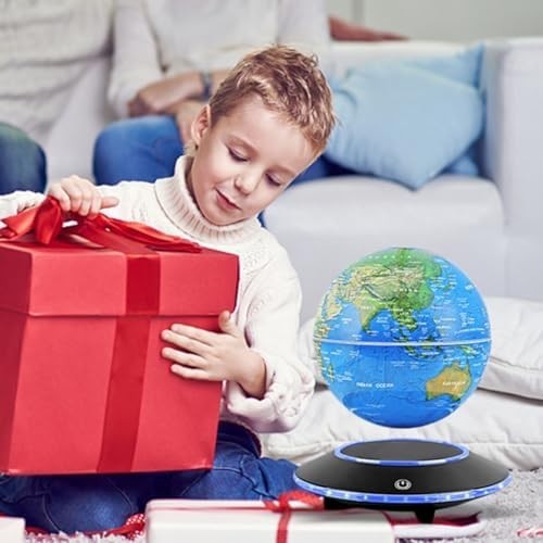 Colorful Magnetic Levitating Globe 7-Color Floating LED Desk Night Light