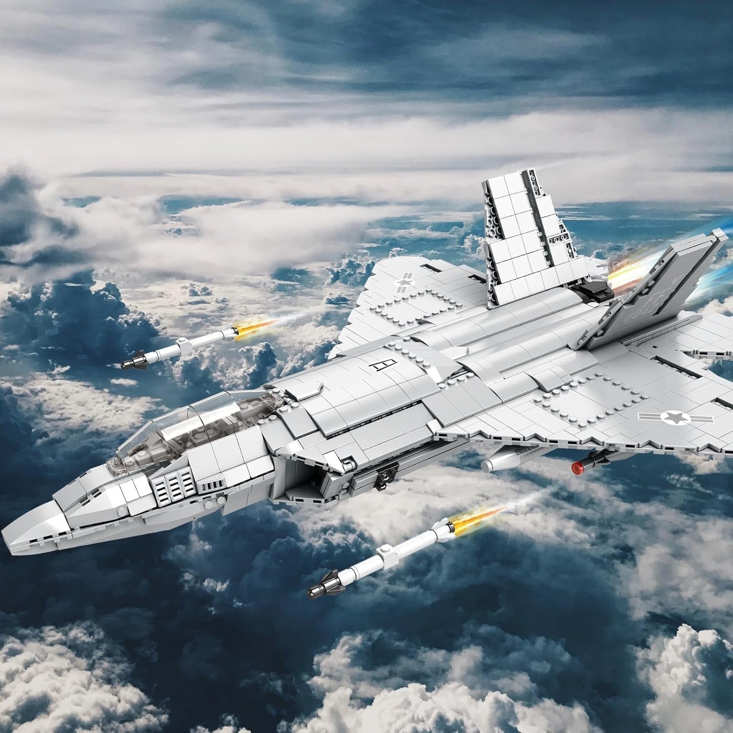 F22 Raptor Fighter Jet Building Blocks Set 1837 PCS – Military Model Toy